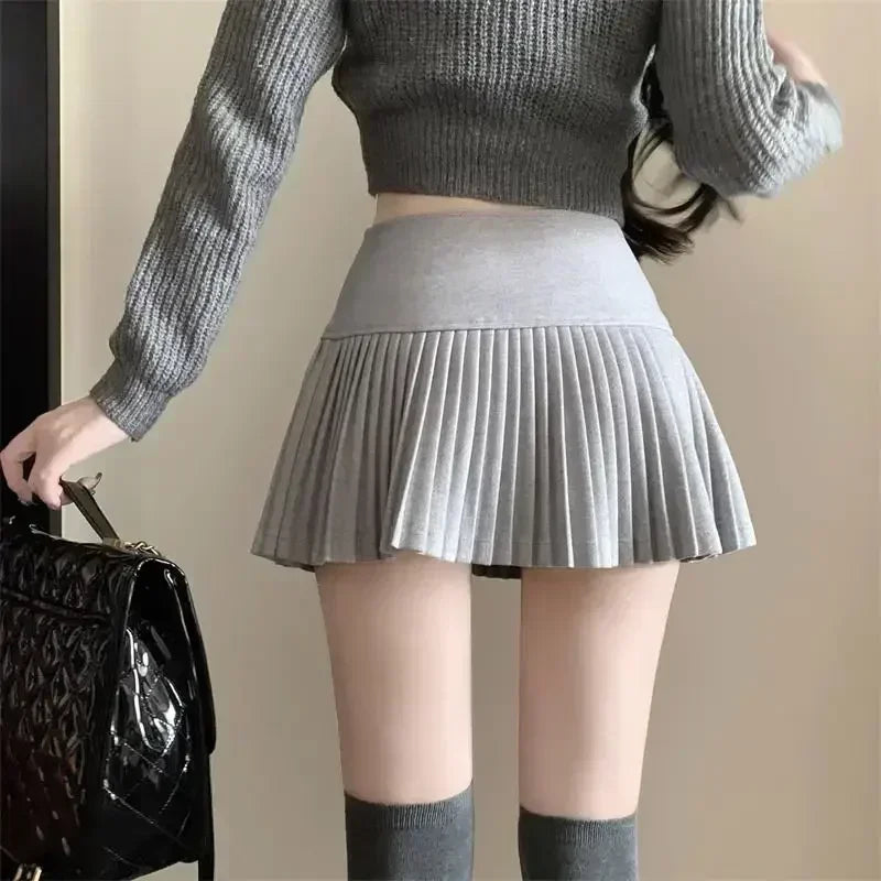 Pleated Skirt High Waisted