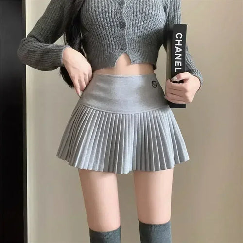 Pleated Skirt High Waisted